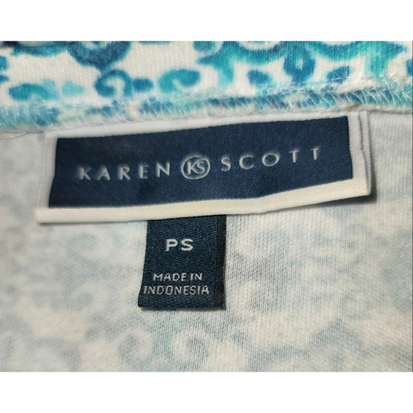 Karen Scott Henley Short Sleeve Tee - Size Small Petite - Picture 4 of 7